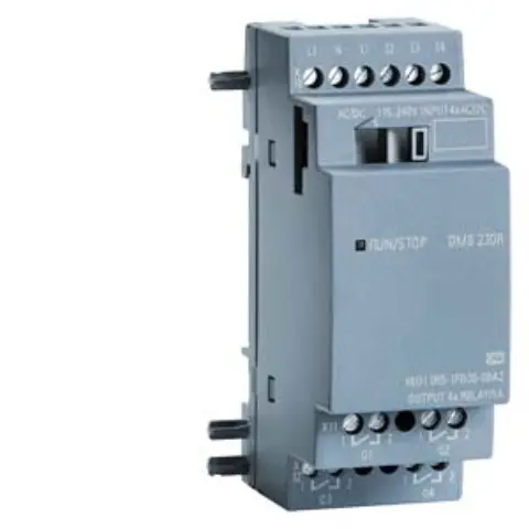 Front view of Siemens 6AG1055-1FB00-7BA2 SIPLUS LOGO! expansion module with label