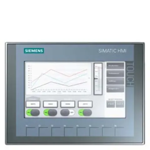 Front view of Siemens 6AG1123-2GA03-2AX0 HMI Panel with 7-inch display