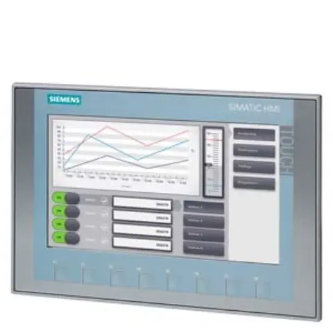 Front view of Siemens 6AG1123-2JB03-2AX0 HMI panel with 9-inch display