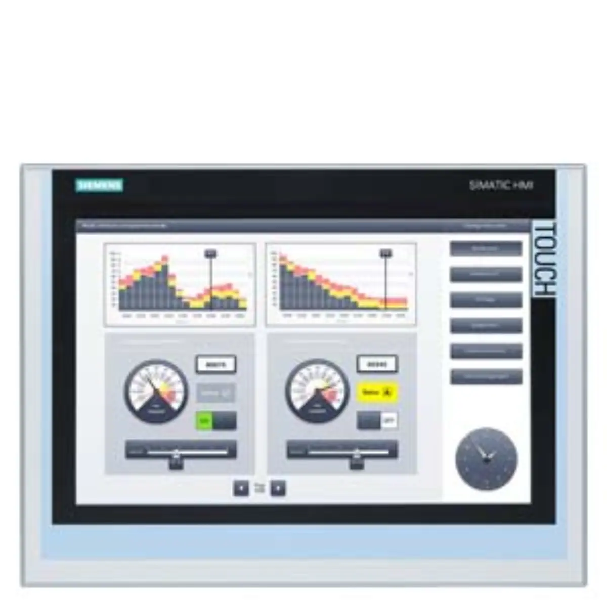 Front view of Siemens 6AG1124-0QC02-4AX1 HMI panel with 15-inch display