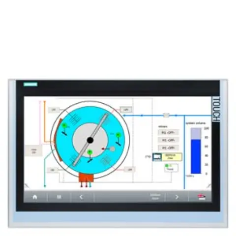 Front view of Siemens 6AG1124-0XC02-4AX1 HMI panel display