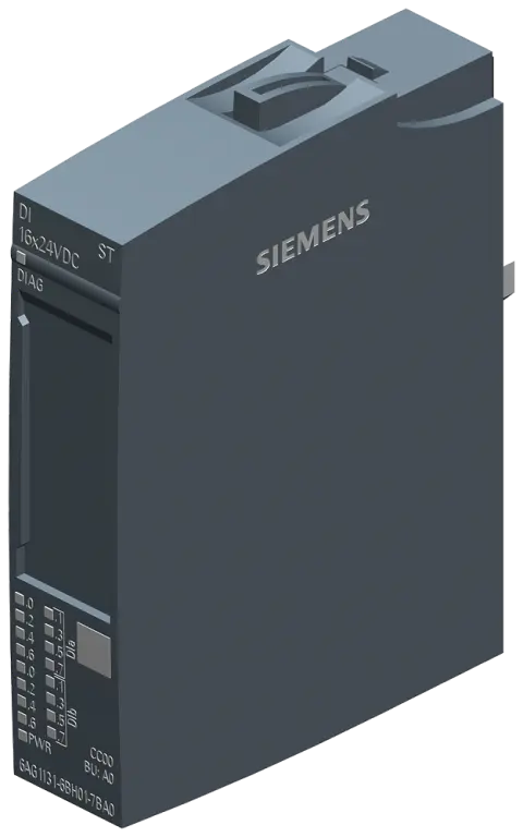 Front view of Siemens 6AG1131-6BH01-7BA0 digital input module with conformal coating