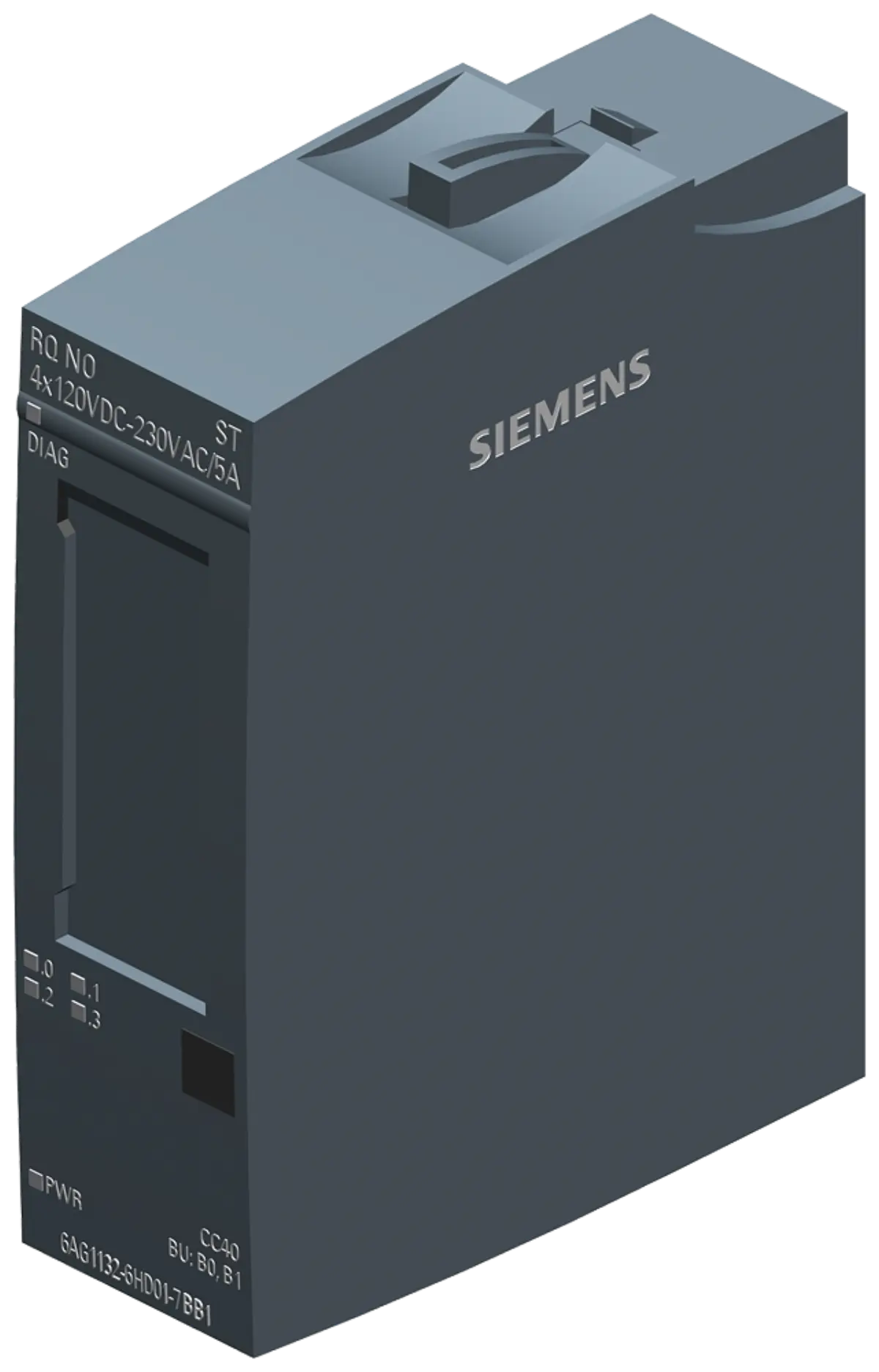 Front view of Siemens 6AG1132-6HD01-7BB1 SIPLUS ET 200SP module