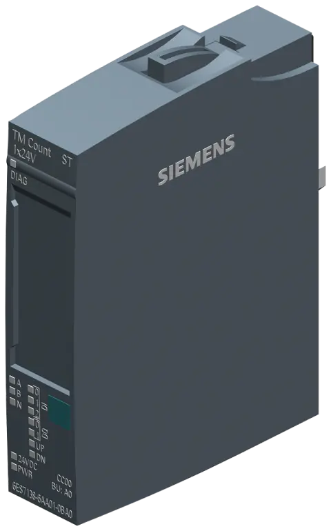 Front view of Siemens 6AG1138-6AA01-2BA0 module with conformal coating