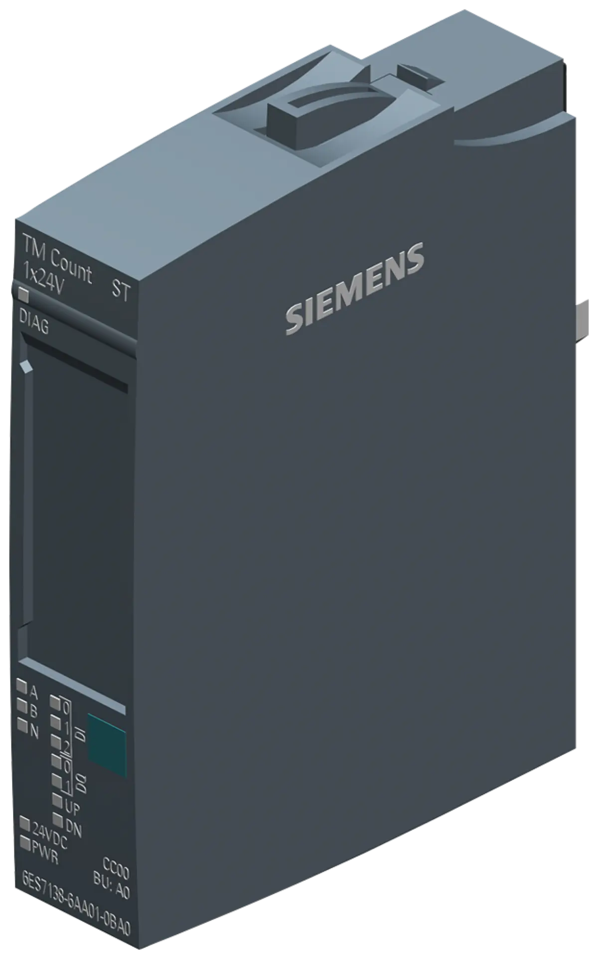 Front view of Siemens 6AG1138-6AA01-2BA0 module with conformal coating