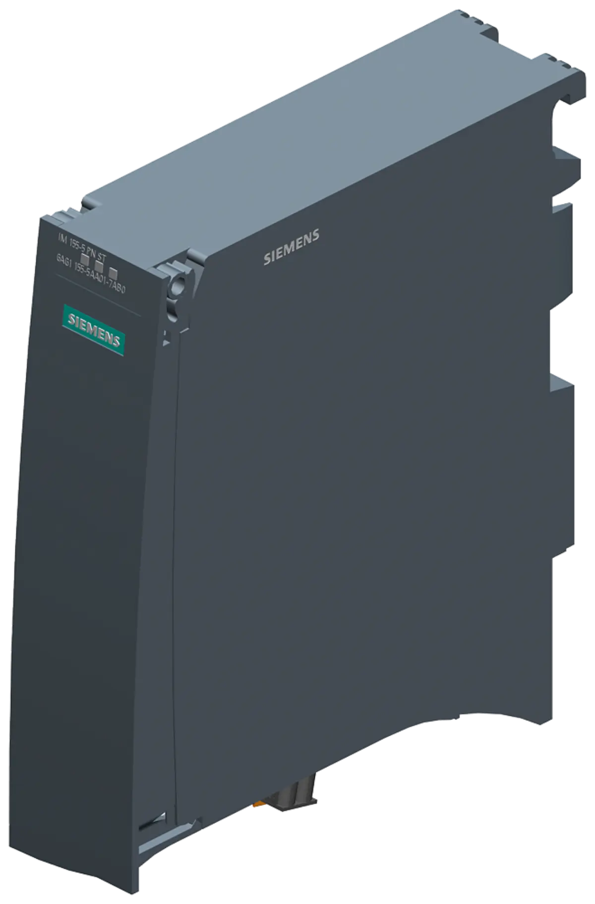 Front view of Siemens 6AG1155-5AA01-7AB0 interface module unit