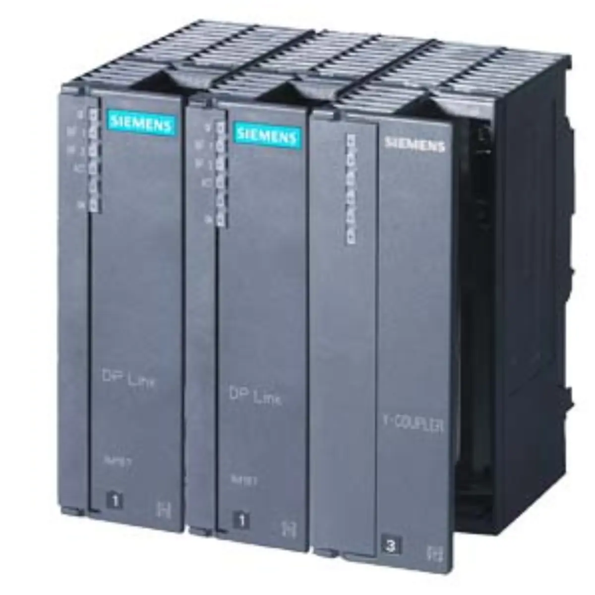 Front view of Siemens 6AG1197-1LB00-4XA0 SIPLUS S7-400 Y coupler module