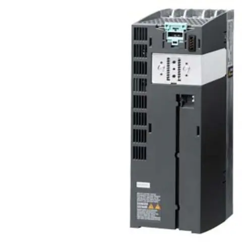 Front view of Siemens 6AG1210-1PE21-2UL0 SIPLUS G120 power module showing terminal blocks and labeling