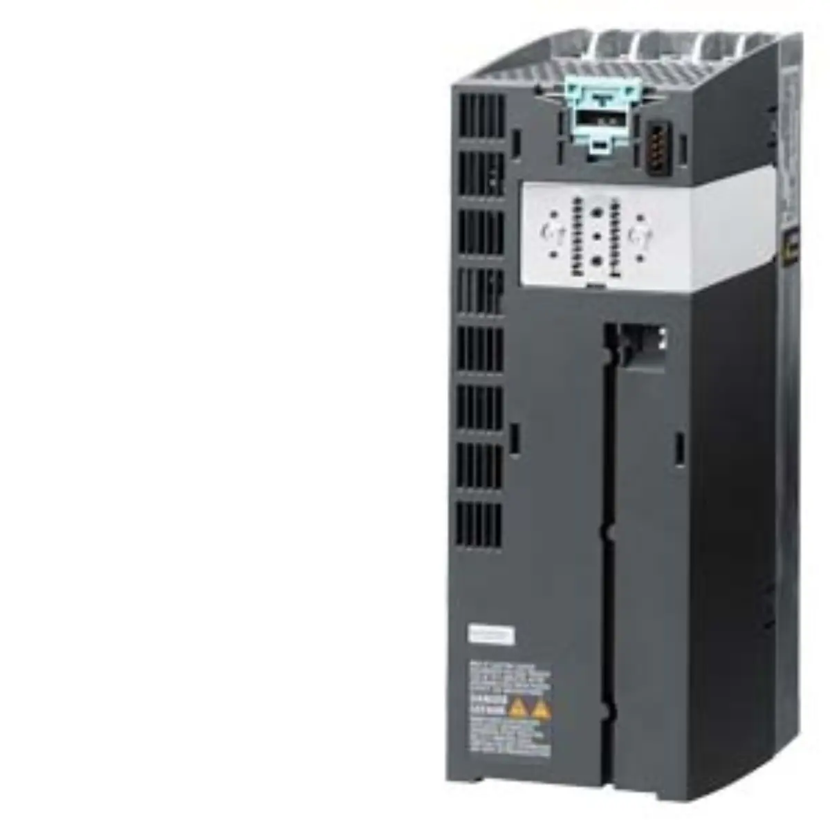 Front view of Siemens 6AG1210-1PE21-2UL0 SIPLUS G120 power module showing terminal blocks and labeling
