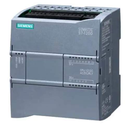 Front view of Siemens 6AG1212-1BE40-2XB0 PLC CPU unit