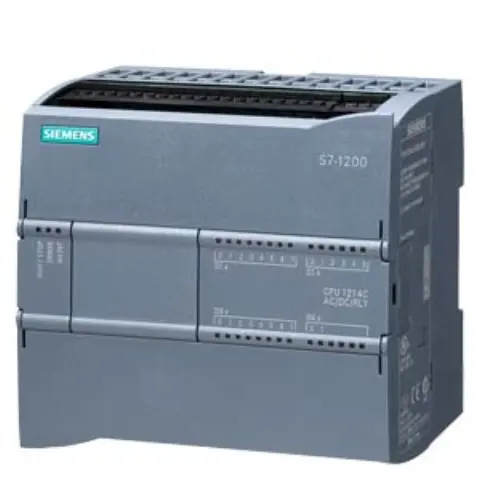 Front view of Siemens 6AG1214-1BG40-4XB0 SIPLUS CPU 1214C industrial controller