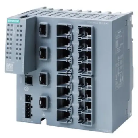 Front view of Siemens 6AG1216-4BS00-7AC2 industrial switch with LED indicators