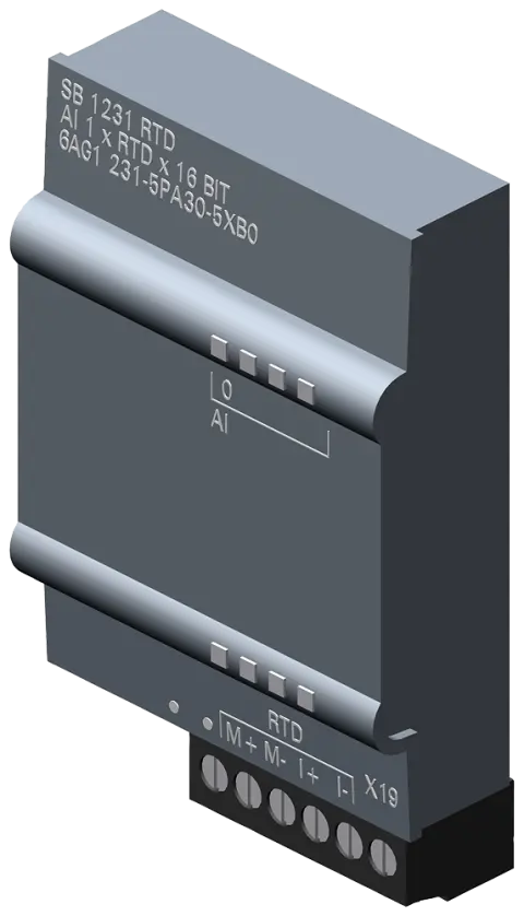 Front view of Siemens 6AG1231-5PA30-5XB0 industrial automation component
