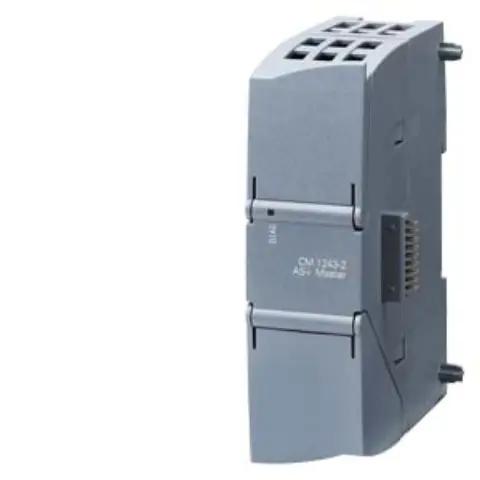 Front view of Siemens 6AG1243-2AA30-7XB0 CM 1243-2 module with labeling