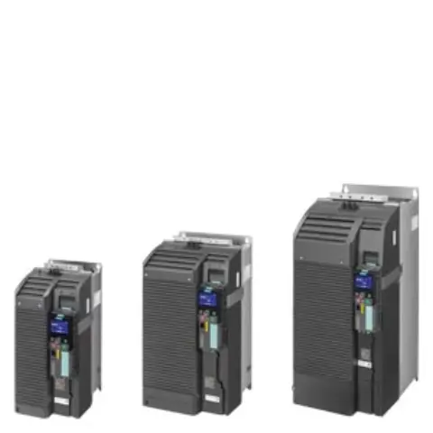 Front view of Siemens 6AG1244-0BB12-2BA1 SIPLUS SINAMICS G120 control unit with USS interface