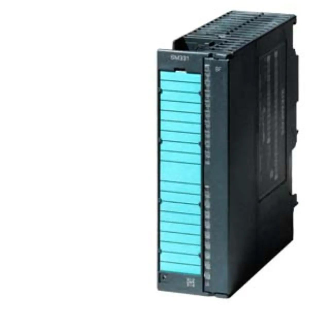 Front view of Siemens 6AG1331-7KF02-2AB0 analog input module with labeling