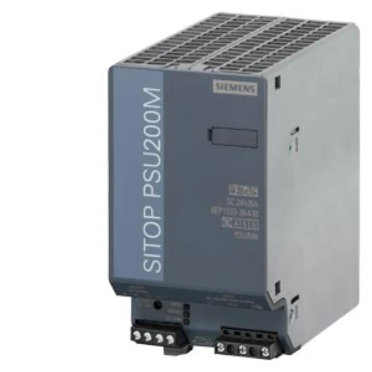 Front view of Siemens 6AG1333-3BA10-7AA0 power supply unit showing terminal blocks and labeling