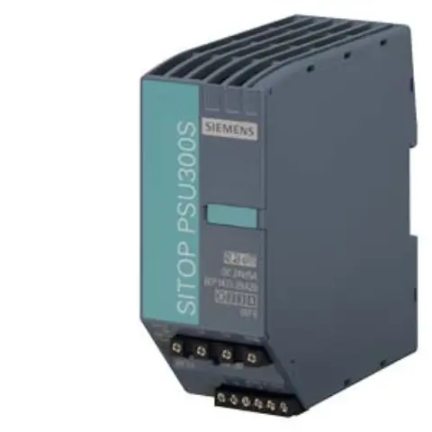 Front view of Siemens 6AG1433-2BA20-7AA0 industrial power supply unit with terminal blocks
