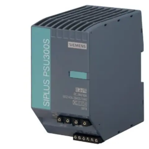 Front view of Siemens 6AG1434-2BA20-7AA0 industrial power supply module