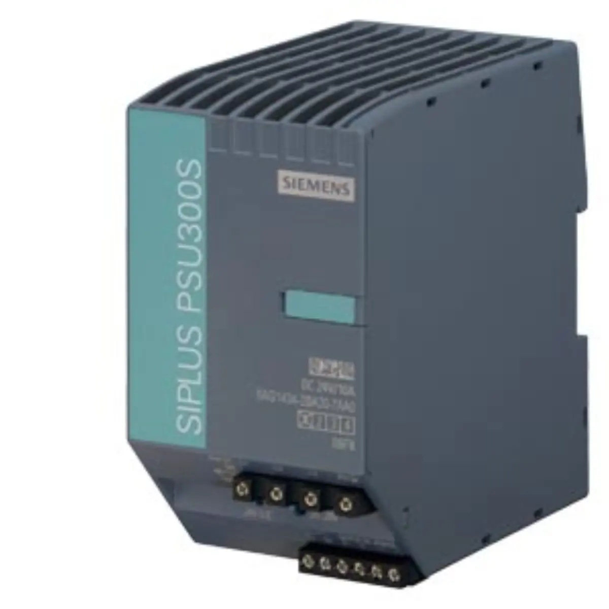 Front view of Siemens 6AG1434-2BA20-7AA0 industrial power supply module