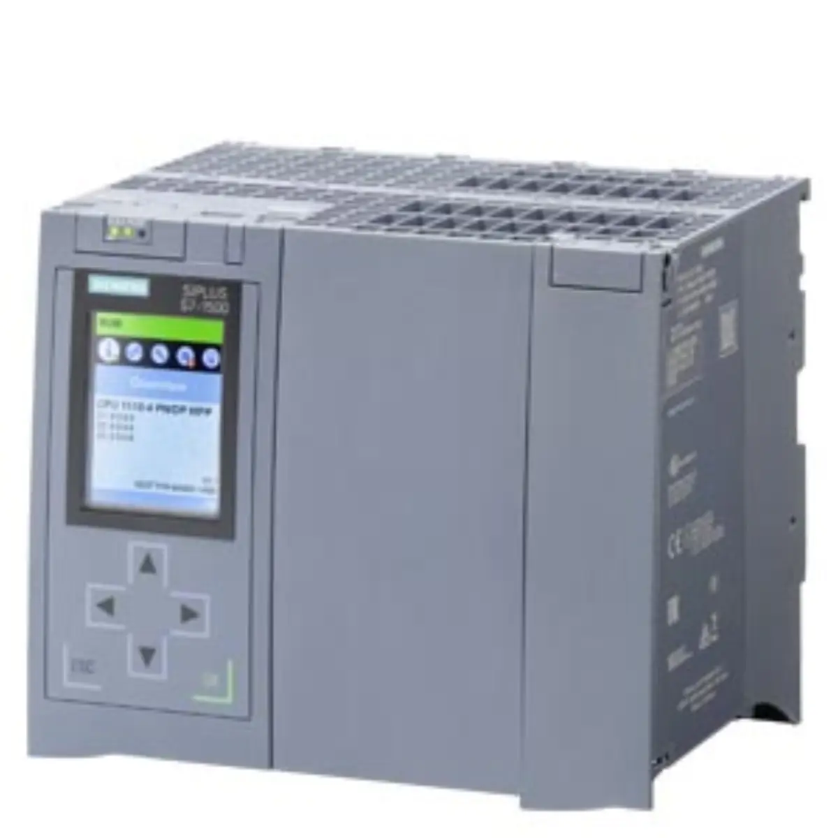 Front view of Siemens 6AG1518-4AP00-4AB0 industrial controller unit