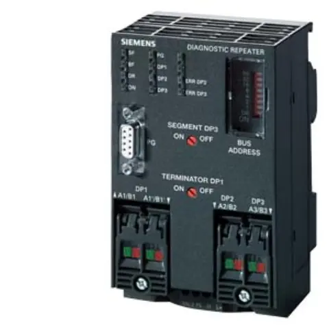Front view of the Siemens 6AG1972-0AB01-4XA0 industrial diagnostic repeater unit