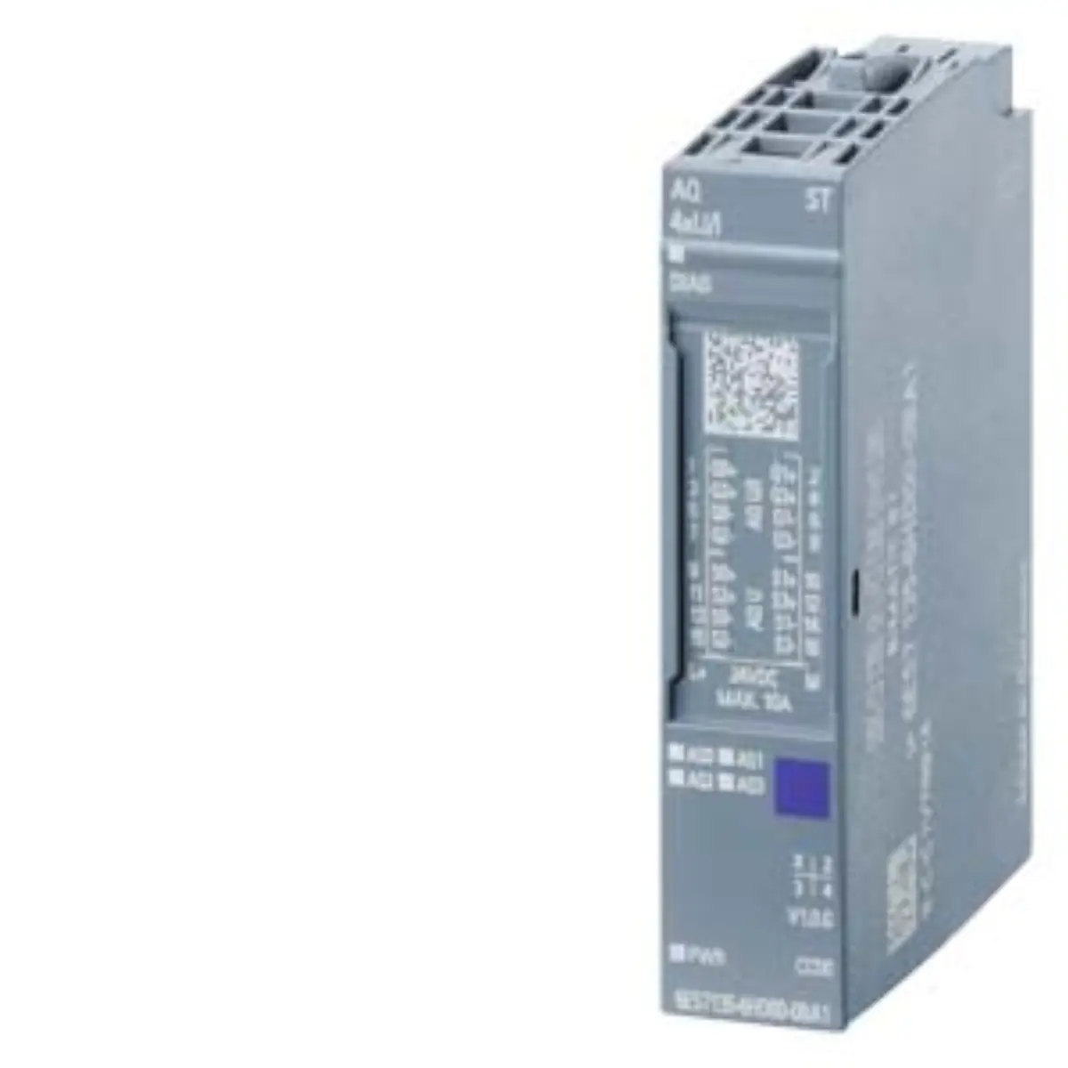 Front view of Siemens 6AG2135-6HD00-4BA1 analog output module with label
