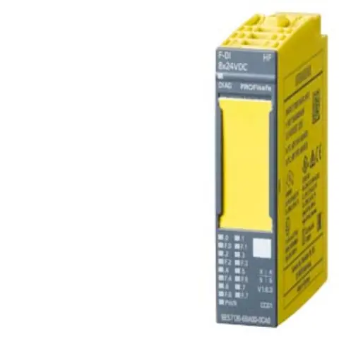 Front view of Siemens 6AG2136-6BA01-2CA0 rail-mounted I/O module