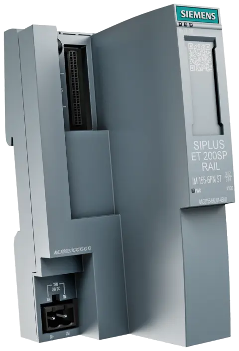 Front view of Siemens 6AG2155-6AA01-4BN0 industrial I/O module