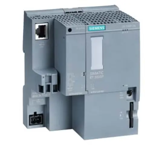 Front view of Siemens 6AG2510-1DJ01-1AB0 CPU module with rail mounting