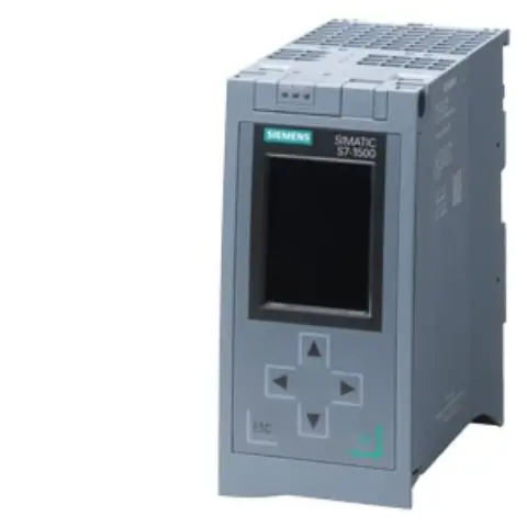 Front view of Siemens 6AG2515-2RM00-4AB0 CPU module with heat sink