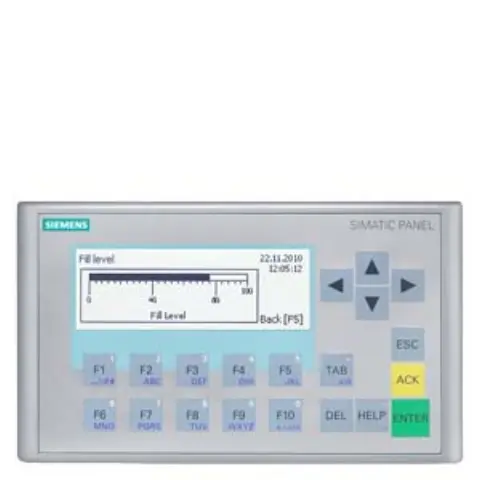Front view of Siemens 6AG2647-0AH11-1AX1 HMI panel with 3-inch display