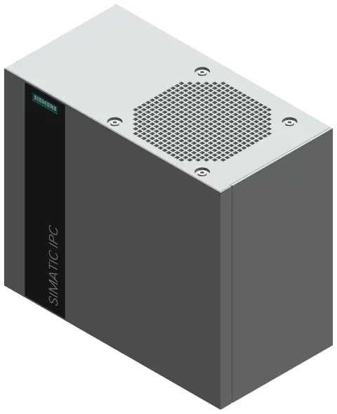 Front view of Siemens 6AG4025-0CE20-5CA0 SIMATIC IPC527G Box PC industrial computer