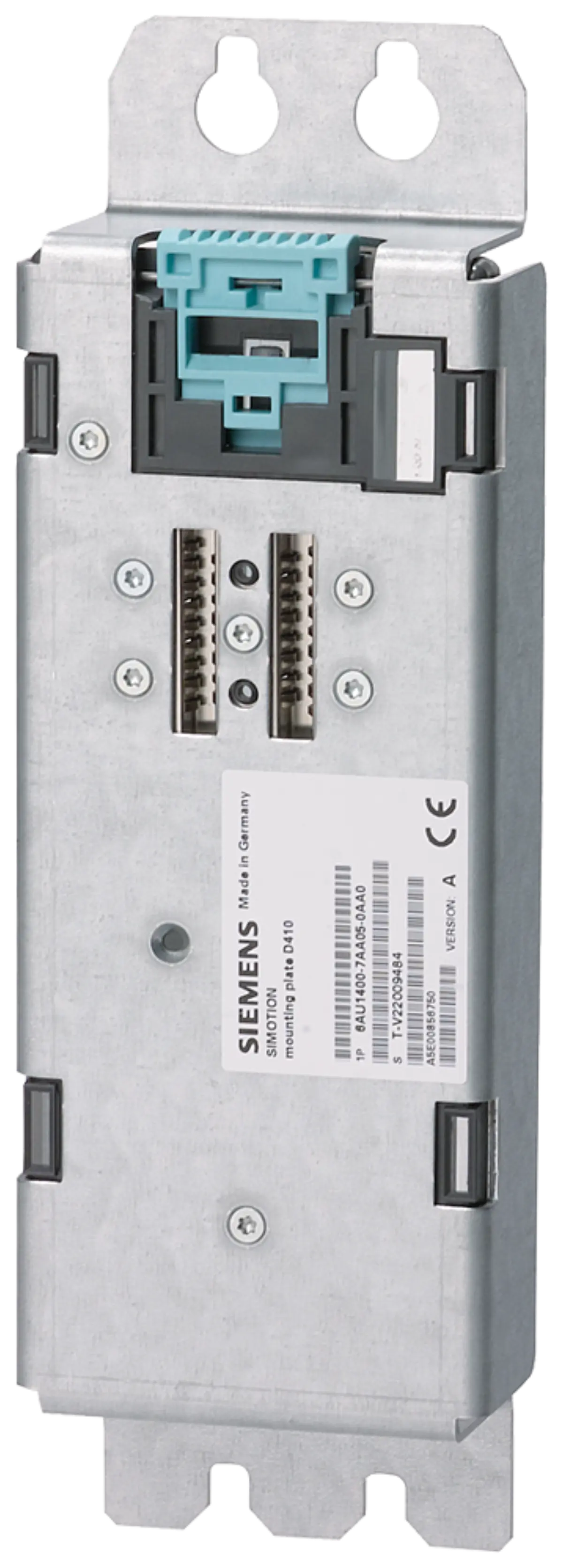 Front view of Siemens 6AU1400-7AA05-0AA0 backplane mounting plate for SIMOTION D410