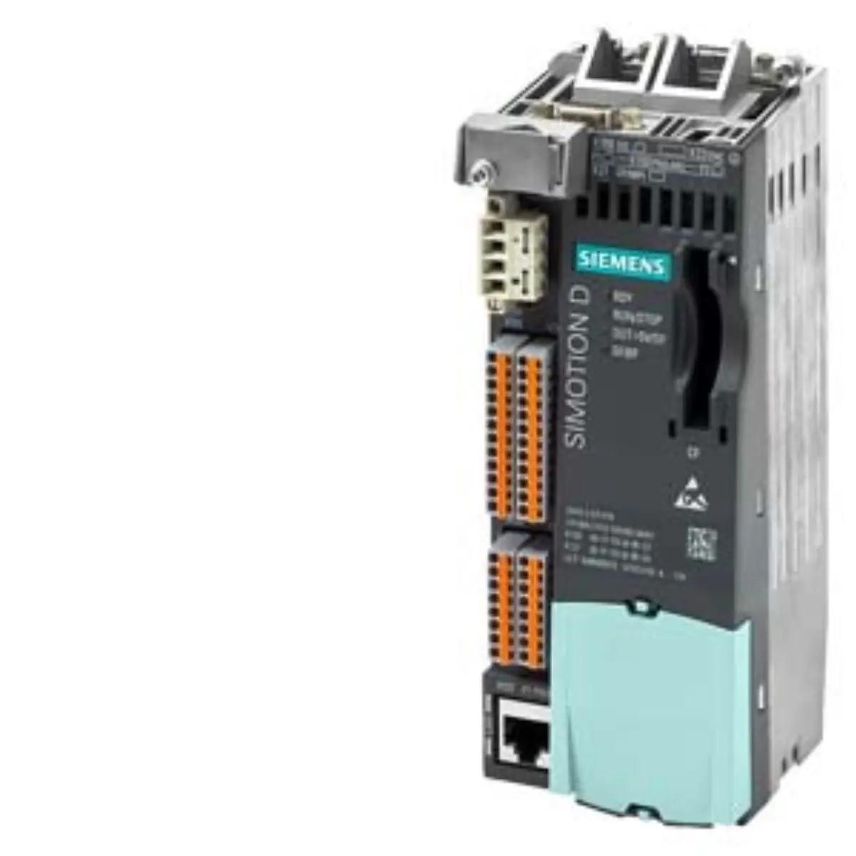 Front view of Siemens 6AU1410-2AD00-0AA0 SIMOTION D410-2 control unit showing interface ports