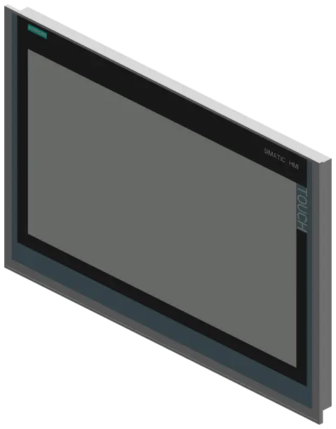 Front view of Siemens 6AV2124-0XC02-0AX1 TP2200 Comfort Panel HMI device