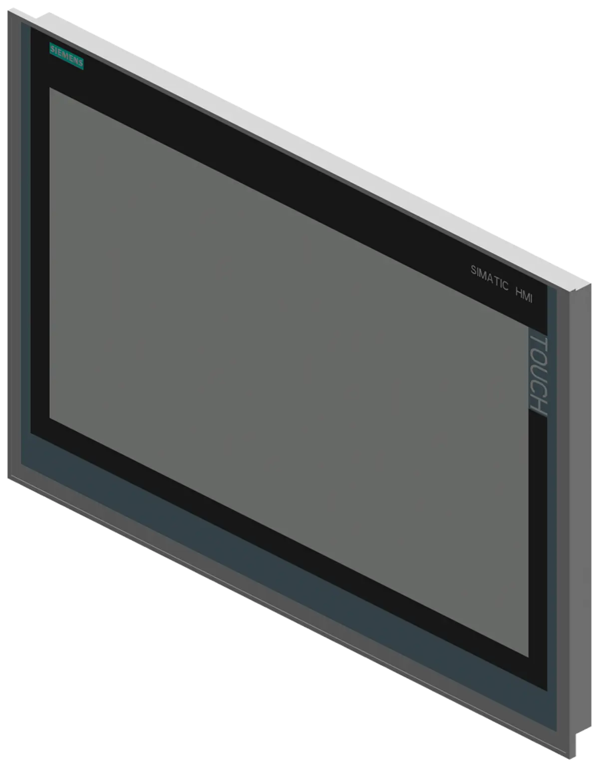 Front view of Siemens 6AV2124-0XC02-0AX1 TP2200 Comfort Panel HMI device