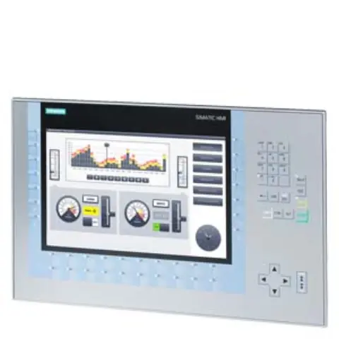 Front view of Siemens 6AV2124-1MC01-0AX0 KP1200 Comfort Panel with 12-inch display