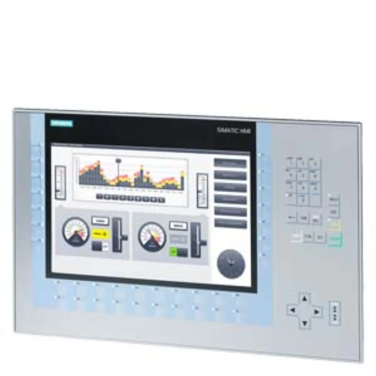 Front view of Siemens 6AV2124-1MC01-0AX0 KP1200 Comfort Panel with 12-inch display