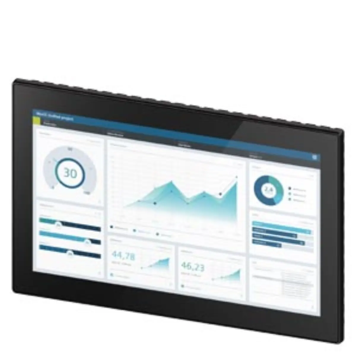 Front view of Siemens 6AV2128-3QB36-0AX1 15.6 inch HMI panel