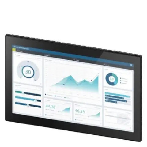 Front view of Siemens 6AV2128-3UB36-0AX1 HMI panel with touch screen