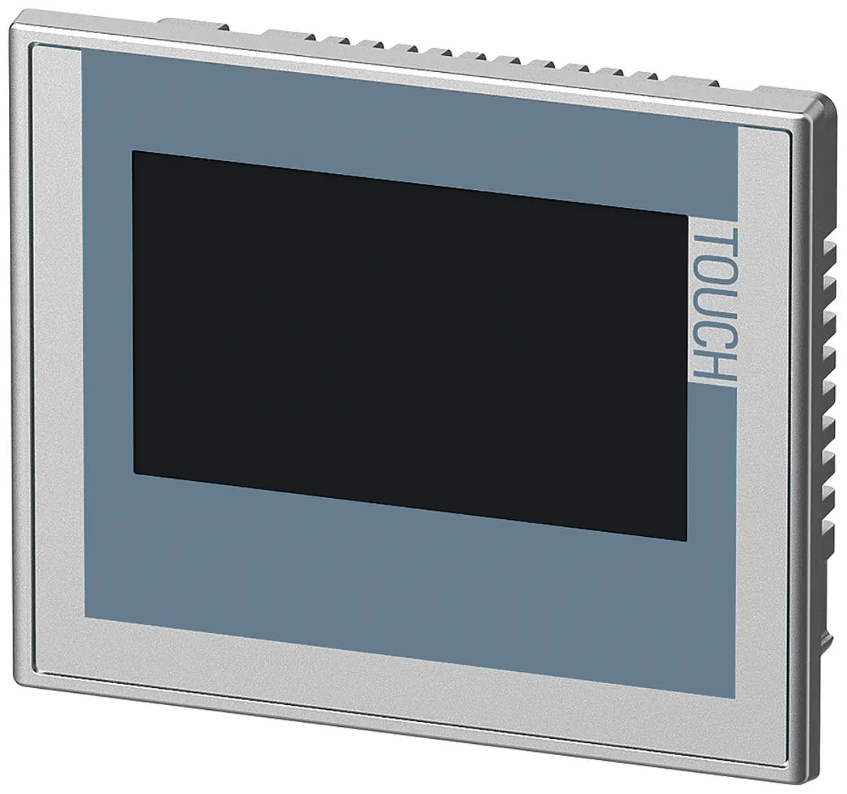 Front view of Siemens 6AV2143-6DB00-0AA0 TP400 Basic Keyless HMI panel showing 4 inch display