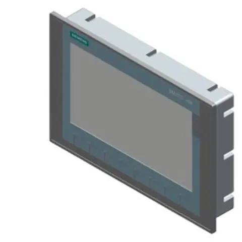 Front view of Siemens 6AV2143-8JB50-0AA0 industrial web panel with 9 inch display