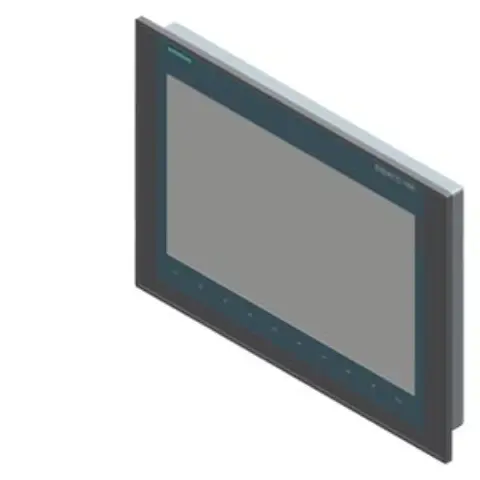 Front view of Siemens 6AV2143-8MB50-0AA0 HMI panel with 12 inch display