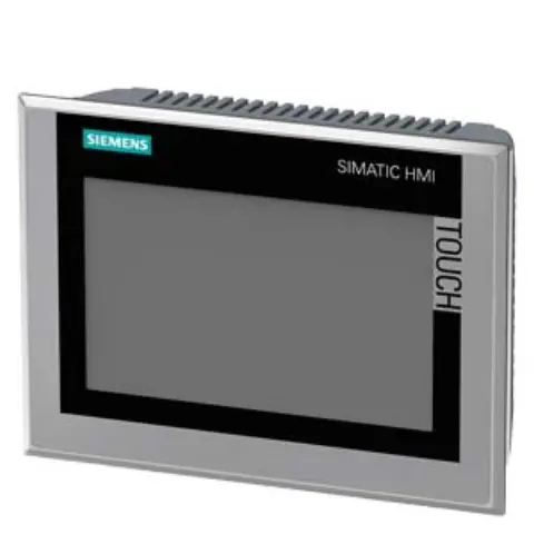 Front view of Siemens 6AV2144-8GC10-0AA0 TP700 Comfort INOX HMI panel showing stainless steel enclosure