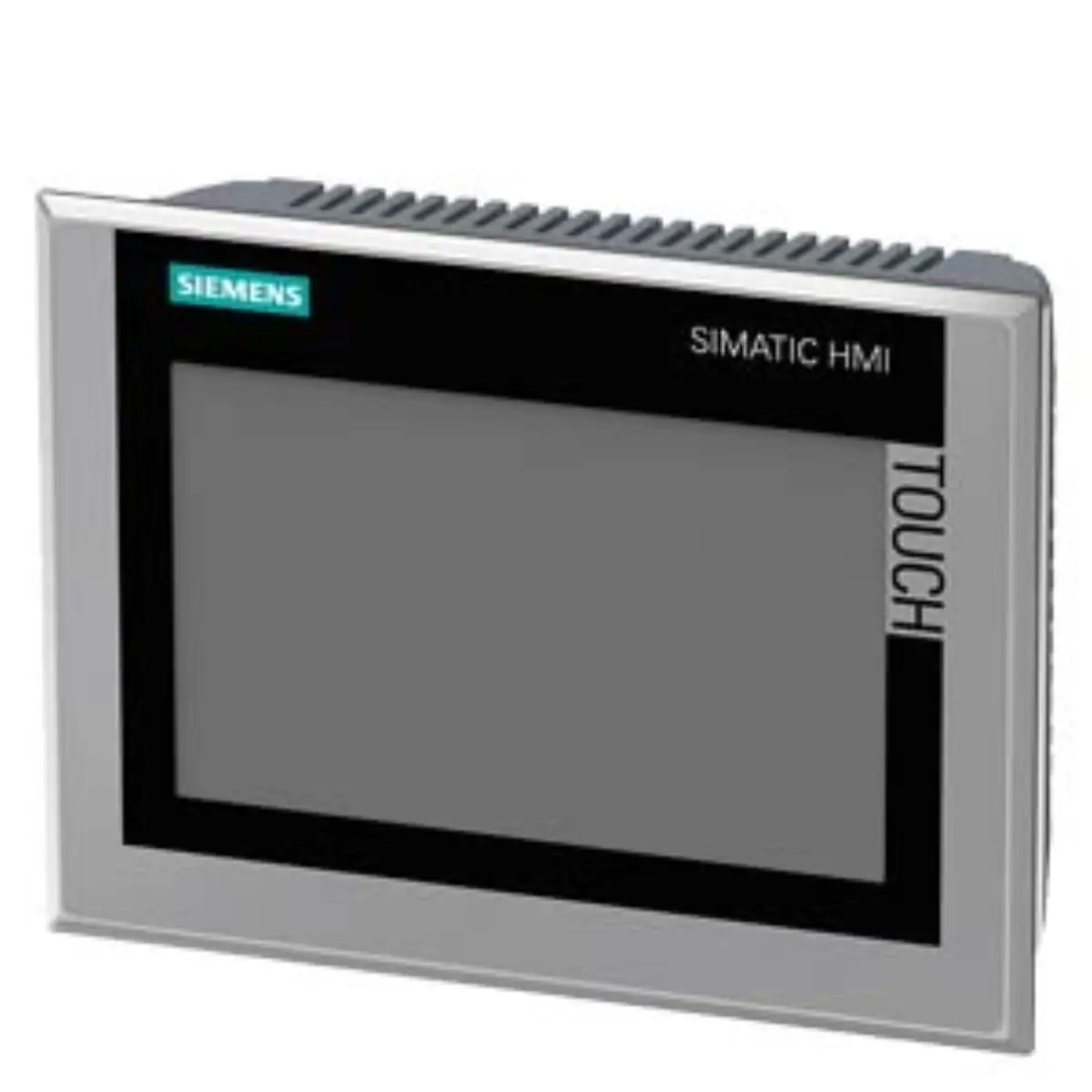 Front view of Siemens 6AV2144-8GC10-0AA0 TP700 Comfort INOX HMI panel showing stainless steel enclosure