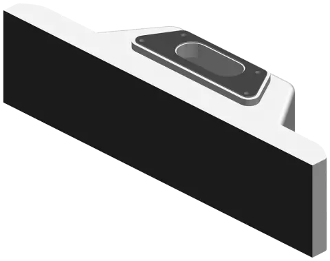 Front view of Siemens 6AV7674-1LA43-0AA0 extension unit showing mounting slots