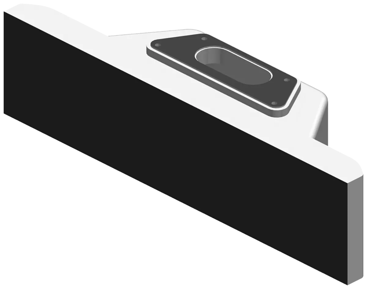 Front view of Siemens 6AV7674-1LA43-0AA0 extension unit showing mounting slots