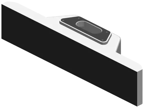 Front view of Siemens 6AV7674-1LA53-0AA0 19-inch extension unit panel