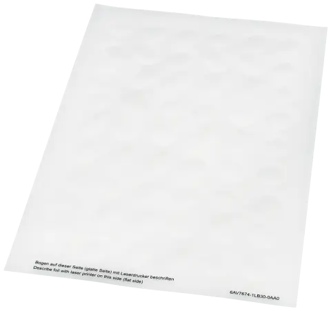 Siemens 6AV7674-1LB30-0AA0 colorless inscription plates for extension units
